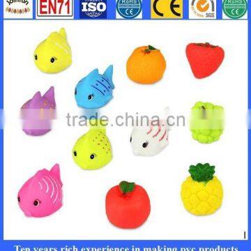 floating rubber bath toy, wholesale cheap bathroom set baby toy, lovely soft PVC Squirter sea animal