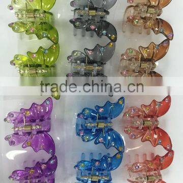 Women Hair Accessories Plastic Colorful Butterfly Hair Clip Wholesale Hot Selling photo-2