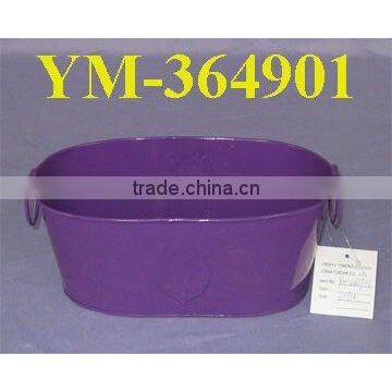 Top Quality Purple Metal Box Garden Pot With Hand photo-1