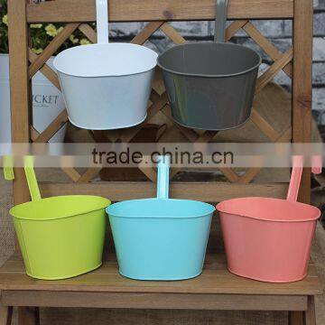 Metal Colorful Oval Hanging Garden Planter/Pot photo-2