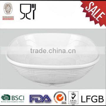 Food Grade Solid White Melamine Bowl, White Dinner Bowls