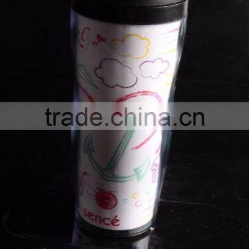 Plastic Double Wall Travel Custom Coffee Mug photo-3