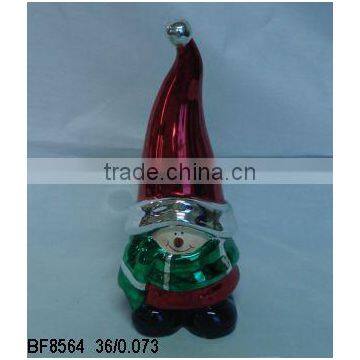 electroplated ceramic snowman