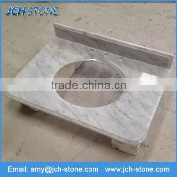 Hotselling high quality commercial one piece integrated bathroom sink and countertop