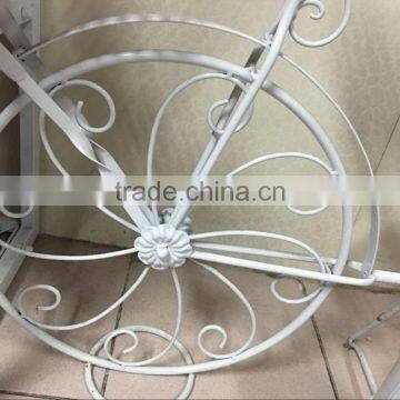 2016 Fashion Design Wrought Iron Bicycle Plant Stand Decoration Bicycle Flower Stand photo-3