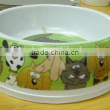 Meneed melamine plastic personalized silicone food dog bowl
