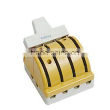 3P 30A Yellow Color Double Throw Porcelain Knife Switch photo-4