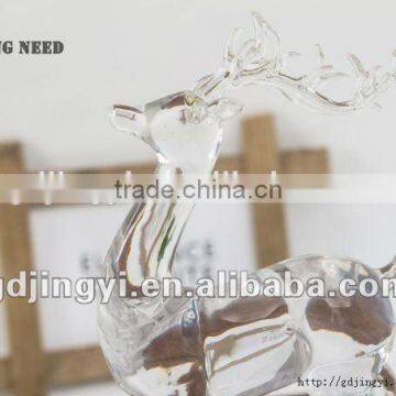 Plastic Clear Acrylic LED Light Christmas Reindeer Metal Stocking Holders photo-3