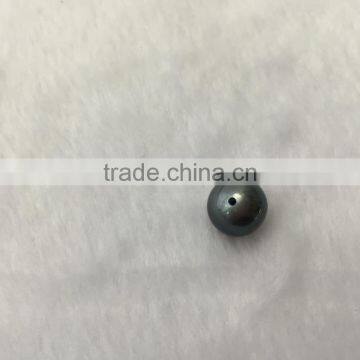 14-15mm Natural Black Half Drilled Tahitian Pearls photo-2