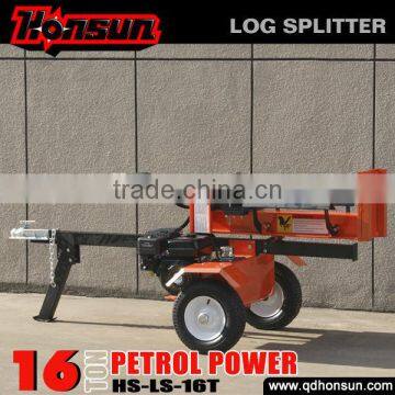 Honda GX200 gas engine powered hydraulic 16ton log splitter machine