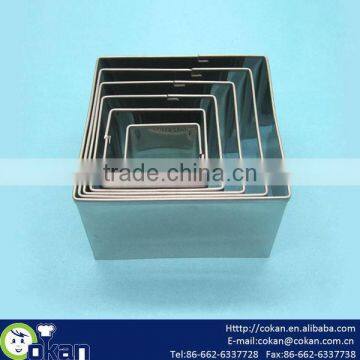 High quality 6pcs square stainless steel cake ring,cake mold CK-CM0430