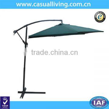 Garden Products Offset 10' Hanging Outdoor Market New Pation Umbrella- green