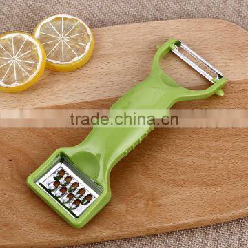 Fashional Style Good Quality PP Material Double Heads Stainless Steel Blade Multifunctional Peeler