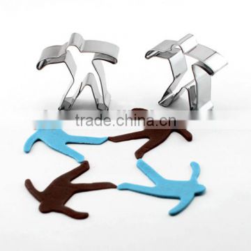 dancing man shape rolling cookie cutter 100% food grade wholesale biscuit cutter