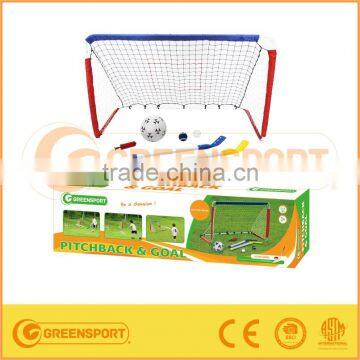 Pitchback&goal hockey goal with hocky sticks ,pump and 3 balls