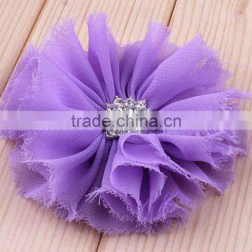 Handmade Shabby Chiffon Flower Clip for Kids Hair Accessories photo-2