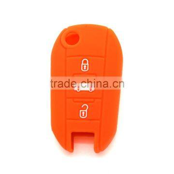 Shenzhen super quality manufacturer silicone key covers remote car key case for Peugeot 3008