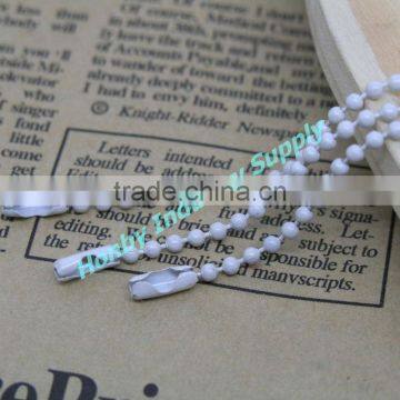 Jewelry Design 2.4mm Metal White Ball Chain With Connector