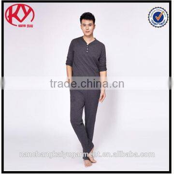 Men Pajamas Plain Sleepwear Cotton Custom Wholesale Pajamas photo-2