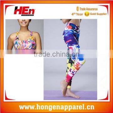 HongEn Apparel Women Wholesale Yoga Pants Colorful Yoga Pants