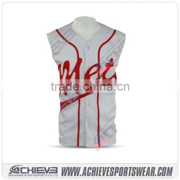 XL sublimation school baseball shirt custom professional baseball jersey