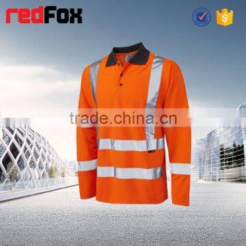 Safety T-shirt Blue Short-sleeved Sport Warning Security T-shirt Stripe Polo T-shirt photo-6