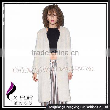 CX-G-A-49A Ladies Hand Knitted Mink Fur 2017 New Coat photo-4