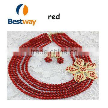 Bestway Bead Jewelry Wholesale BJ0010 2015 African Bead Jewelleri Set