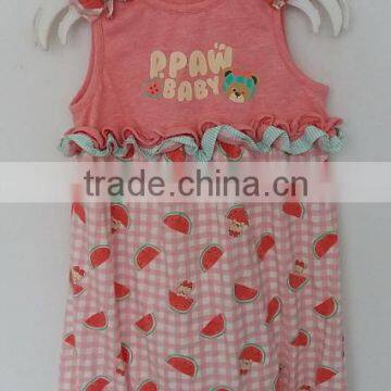 baby girls printed and embroidered dress for summer