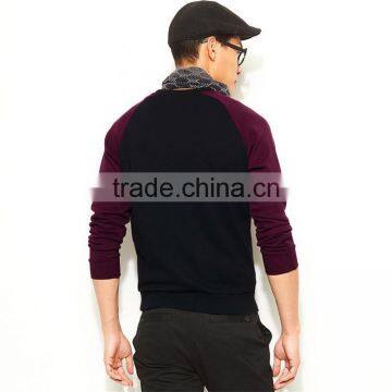 Red and Black Blank Raglan Sweatshirts Men's Hoodies & Sweatshirts photo-4
