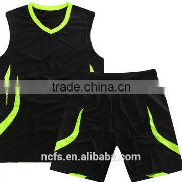 Basketball uniform black green basketball jersey suit