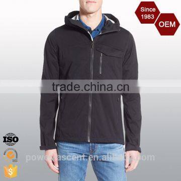 High Quality Regular Fit Zip Waterproof Hooded Coats For Men