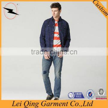 New Design Fashion Denim Jackets Men, Slim Fit Custom Blue Man Jean Jacket Wholesale photo-3