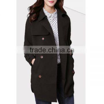 2015 High Quality Customized Spring Ladies Long Cotton Coat photo-2