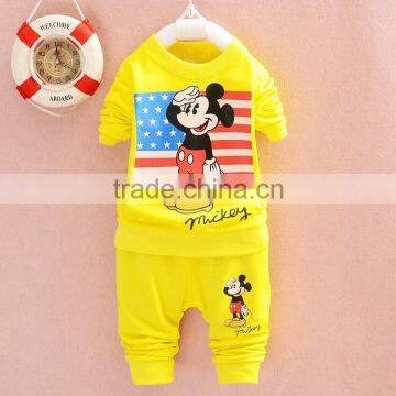 HOT SALE Spring Autumn Baby Boy Girls Print Cartoon Brand Character T-shirt+pants 2 Sets Kids Fashion Clothes Baby Sports Suits photo-5