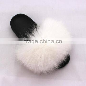Myfur 2017 Fashionable Soft And Comfy Fluffy Women Ladies Indoor Real Fox Fur Slippers photo-3