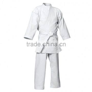 Customized Training Karate Suits , Martial Arts 100% White Cotton Judo Uniforms With Embroidered Logo
