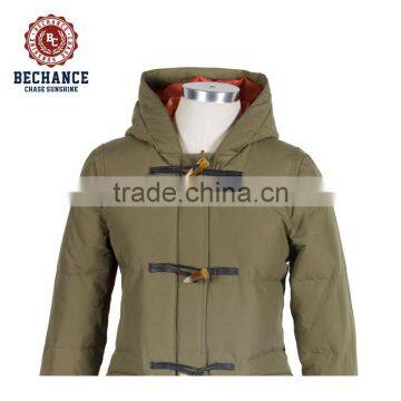 Women's New Design Outdoor Winter Down Coat With Horn Button photo-3