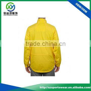 Customzied Light Yellow Rain Jacket 100%nylon Man Jacket photo-4