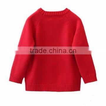 Popular Deer Deisgn Red Christmas Sweater Custom Knitting Patterns Christmas Pullover photo-2