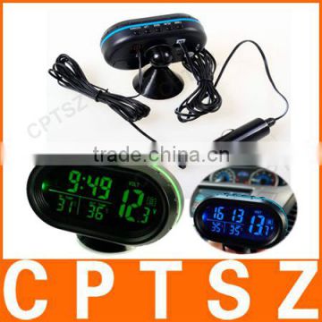 Indoor and Outdoor Temperature Car Digital LCD monitor Thermometer Clock