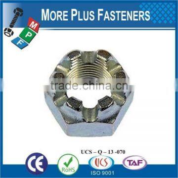 Made in Taiwan Brass Plated Stainless Steel Black Phosphate Half Castle Nut photo-3
