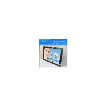 Acrylic front frame 19 inch led advertising display