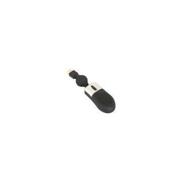 USB Mini 3D Optical Mouse with Retractable Cable