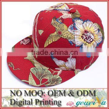 OEM Custom Hip Hop Digital Printing Cotton Cap