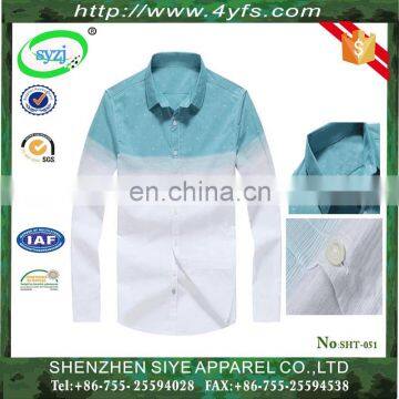 2016 new fashion men's denim casual shirt
