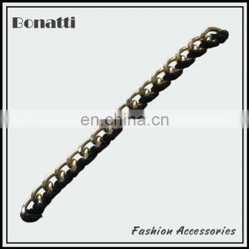 aluminum curb chain with flannelette for garment