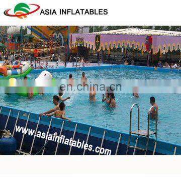 Metal Steel Frame Structural Swimming Pool, Metal frame Ground Stand paddle inflatable Swimming Pool for CE