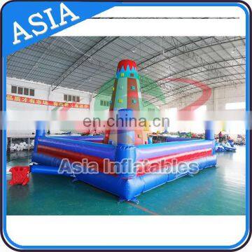 Soft Safety Inflatable Toys Giant Paln Tree Inflatable Bouncer Slide with Climbing Wall for Amusement Park