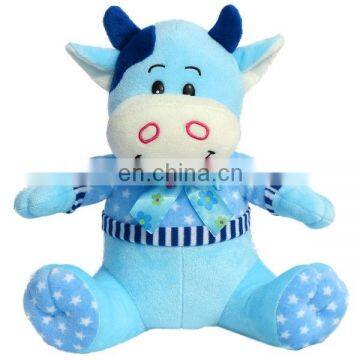 HI CE/ASTM/AZO standard plush baby blue cow stuffed toy